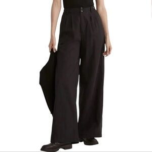 Madewell Black Harlow Wide-Leg Pants Trousers Size 2 Work Career Office